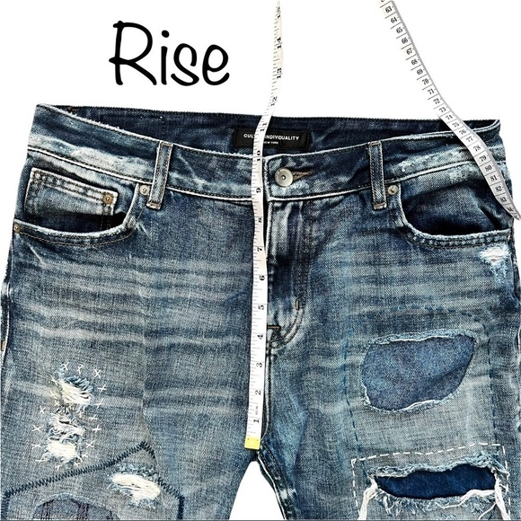 Cult of Individuality Distress Grunge Alter Ego High Rise Boyfriend Jean Size 26 - Picture 12 of 17